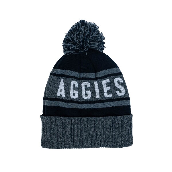 U-State, Aggies, Pom Pom, Cuff, Striped, Beanie